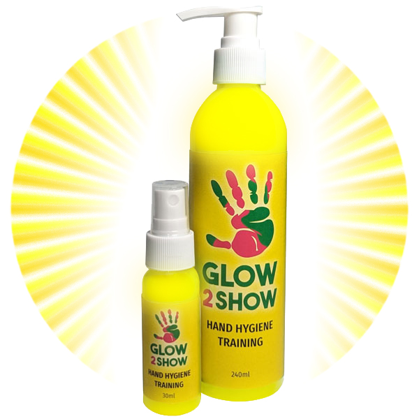 glow to show solution glowing with neon bursts